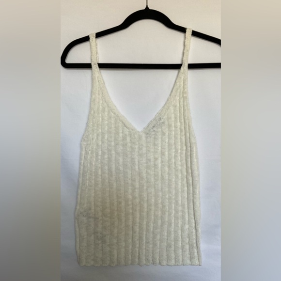 Mango Cream Fitted Tank Top with Scoop Neck(NWOT) - Picture 2 of 5